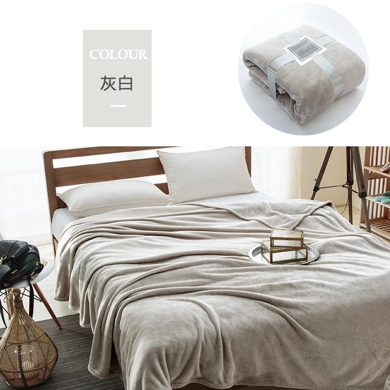 Cozy Solid Color Polyester Throw Blanket for Couch and Sofa | Home Decor & Textiles