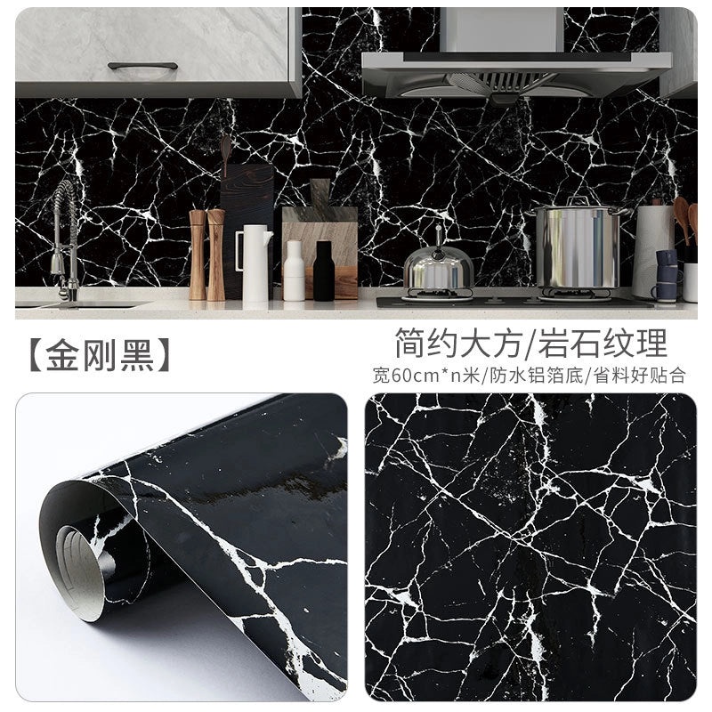 Waterproof Oil-Proof Kitchen Wall Stickers High Temperature Resistant Self-Adhesive Decorative Wallpaper|Home Decor Wall Stickers