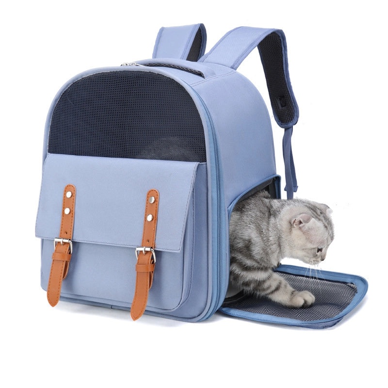 Portable Breathable Cat Carrier Bag Oxford Cloth Scratch Resistant Foldable Pet Backpack for Travel|Pet Carriers & Backpacks