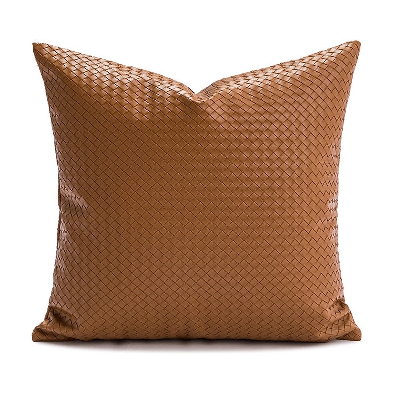 Elegant Simple Solid Color PU Leather Pillow Covers|Home Decor Accessories