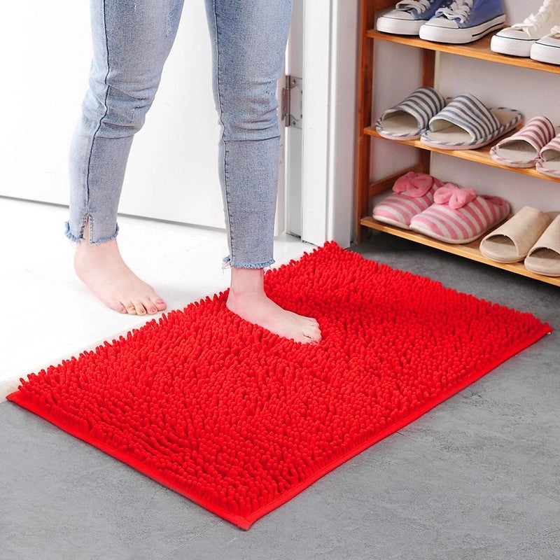 Chenille Floor Mats for Bedroom Kitchen Living Room Bathroom Non-Slip Absorbent Door Carpet|Home Decor & Floor Mats