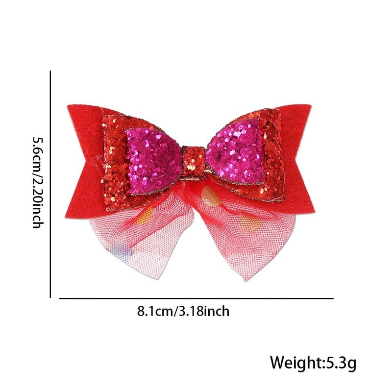 Sweet Heart Bow Knot Felt Hairpin for Valentine's Day Party Date | Hair Accessories