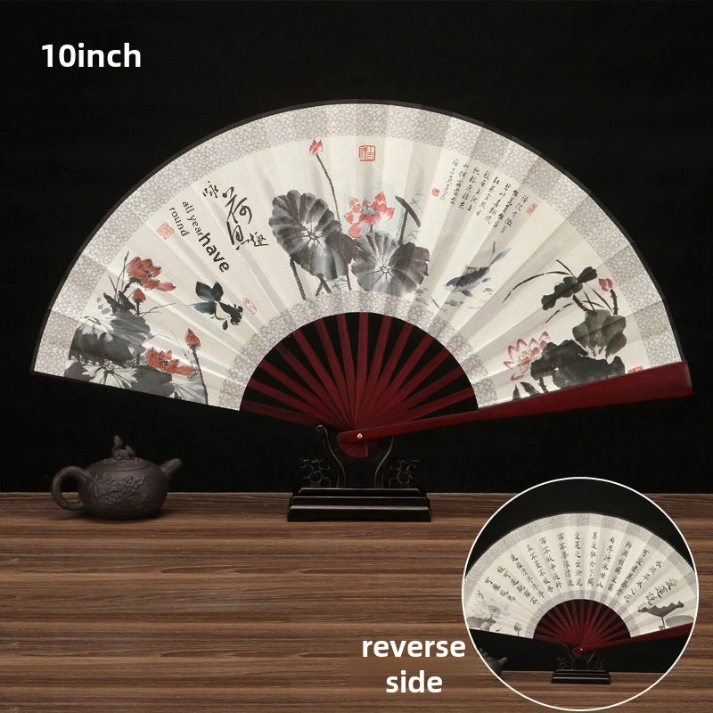 10 Inch Vintage Chinese Folding Fan for Advertising and Summer Promotion | Home & Garden > Fans & Cooling Appliances