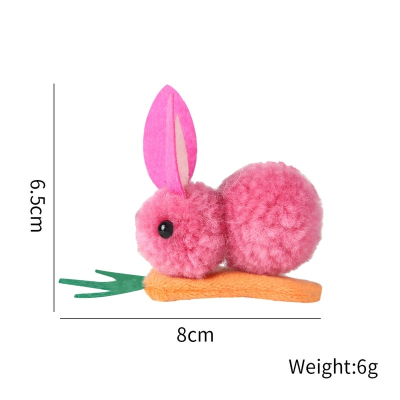 Easter Bunny Carrot Plush Hairpin Cute Festival Party Accessory 1 Piece|Party Supplies