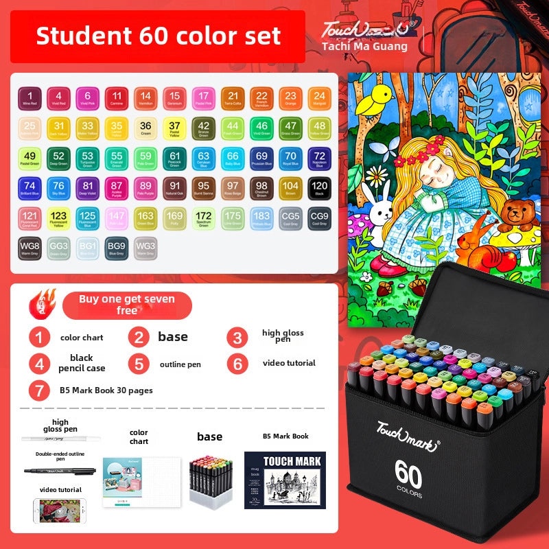 48 Colors Double Tip Alcohol Markers Set for Art Students | Art Supplies