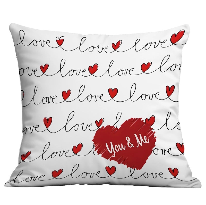 Minimalist Velvet Heart Letter Pillow Covers for Couch Sofa Decor | Home Decor & Pillows