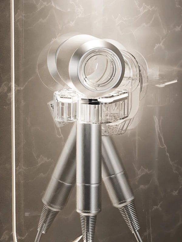 Punch-Free Wall-Mounted Hair Dryer Holder Strong Suction Cup Storage Rack Organizer|Bathroom Accessories