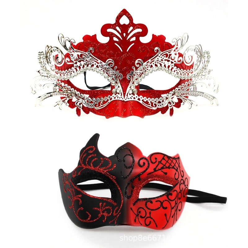 Mardi Gras Minimalist Geometric Plastic Party Mask | Party Supplies