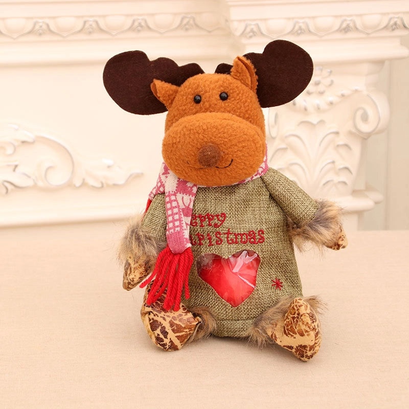 Christmas Santa Snowman Elk Party Ornaments Gift Bags Wrapping Supplies|Holiday Party Decorations