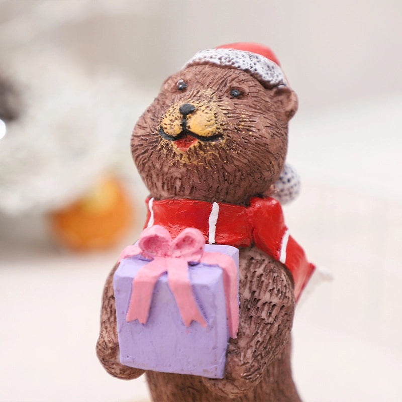 Christmas Nordic Cute Bear Resin Ornament Holiday Decoration|Home Decor Ornaments