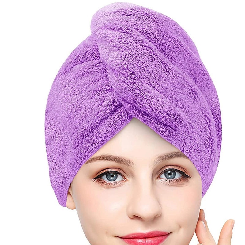 Classic Solid Color Coral Fleece Hair Towel Cap for Women | Hair Accessories