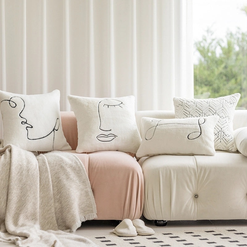 Plush Pillowcase Decorative Cushion for Living Room Sofa Bed Back Support|Home Decor Cushions