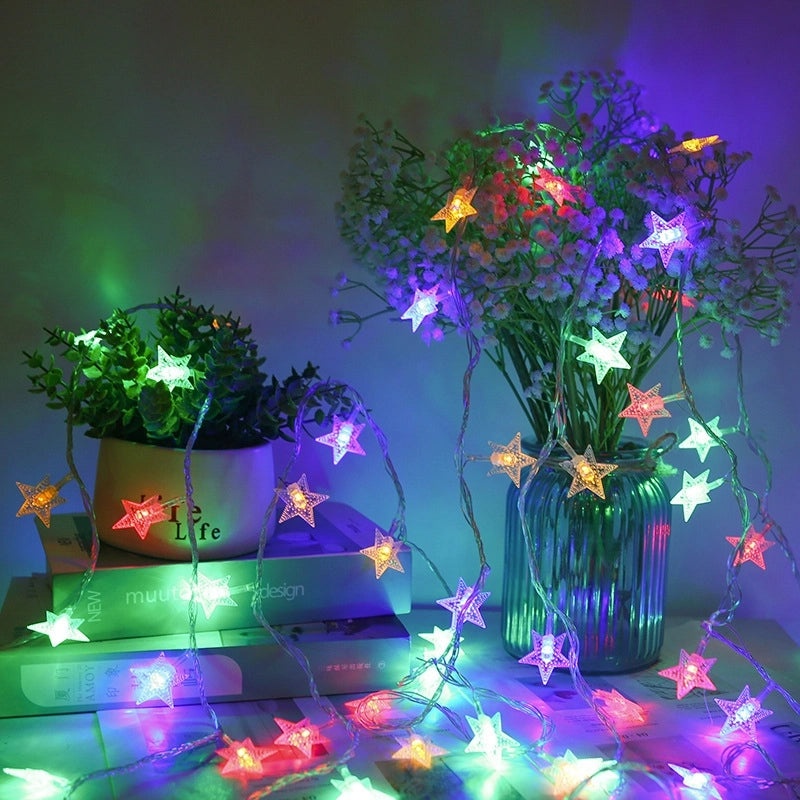 Romantic Star-Shaped Plastic String Lights for Indoor Party and Festival Decoration|Home Decor & Lighting