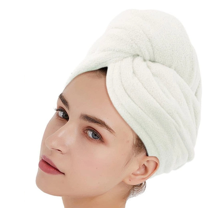 Classic Solid Color Coral Fleece Hair Towel Cap for Women | Hair Accessories