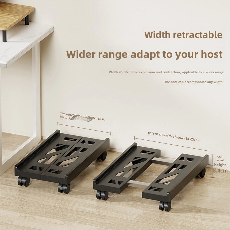 Retractable Desktop Computer Chassis Tray Removable Host Base Storage Rack|Computer Accessories
