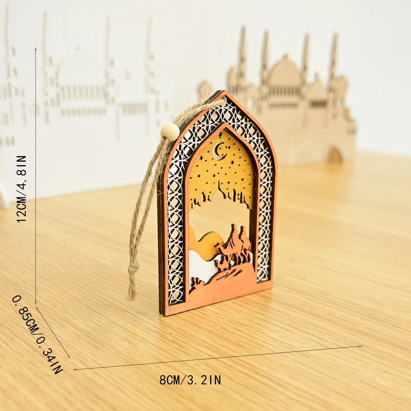 Minimalist Color Block Wood Hanging Ornaments for Holiday and Daily Use|Home Decor Ornaments