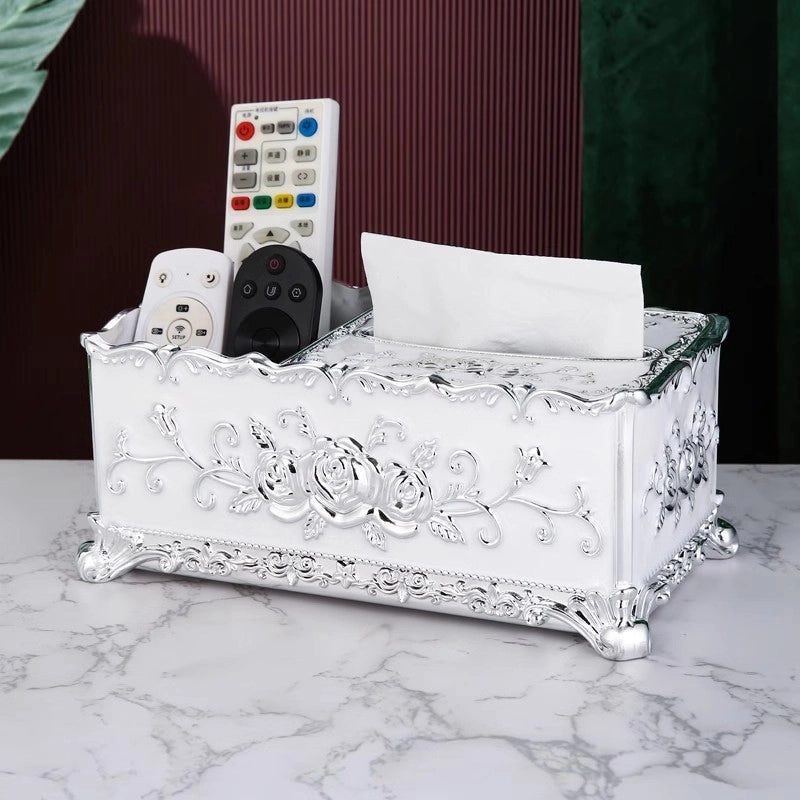 Modern Elegant Minimalist Geometric Plastic Tissue Holder | Home Decor & Storage