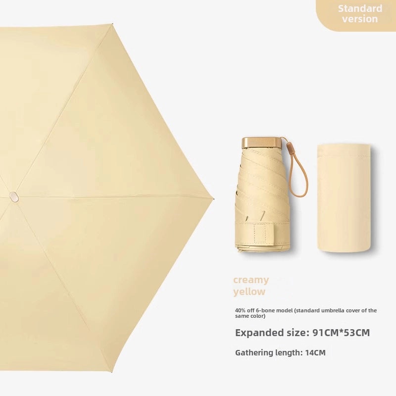 Vintage Cherry Print Folding Umbrella 60% UV Protection Dual-use Sun and Rain Shield|Sun Protection Umbrellas