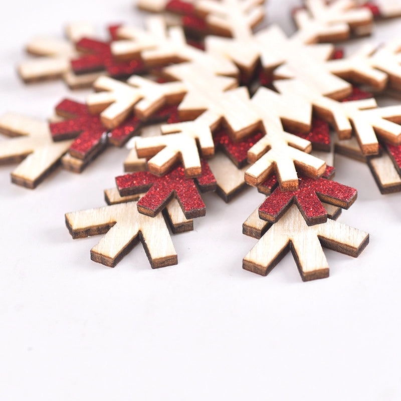 Festive Snowflake Wooden Hanging Ornaments for Christmas Party Decor|Christmas Decorations