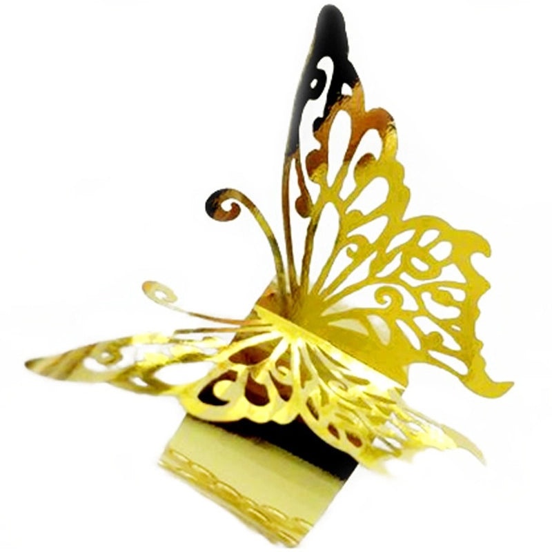 Minimalist Butterfly Napkin Rings Reflective Paper for Holidays and Daily Use|Home Decor Table Accessories