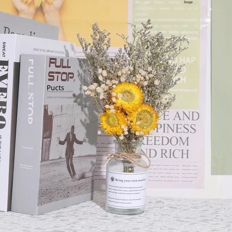 Nordic Style Dried Flower Glass Bottle Ornament for Teacher's Day and Mother's Day Gifts | Home Decor & Photography Props