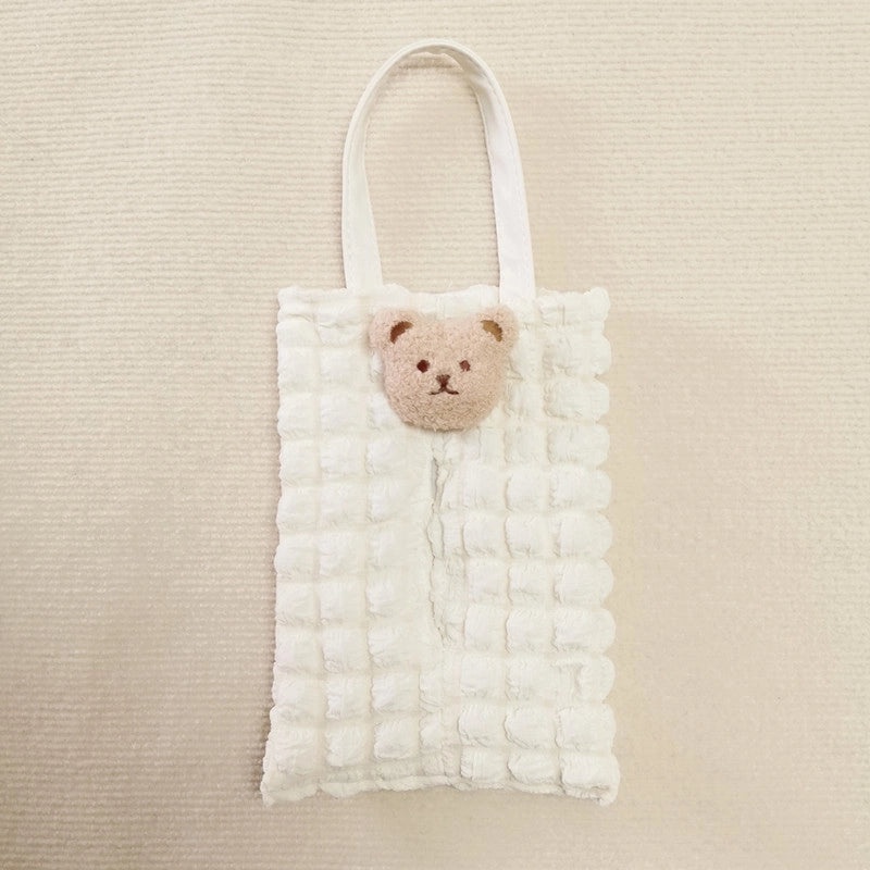 Portable Solid Color Bubble Fiber Tissue Holder|Home & Living Accessories