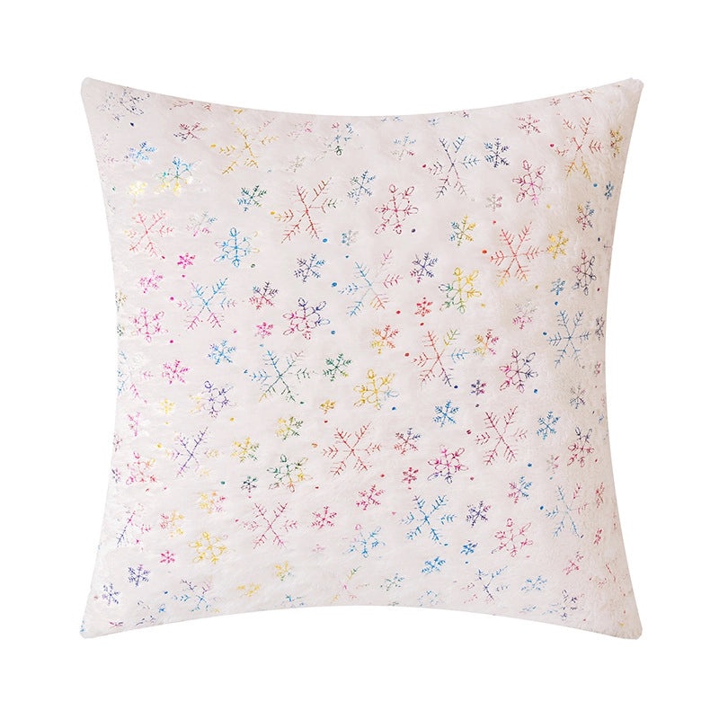 Christmas Snowflake Plush Pillow Covers Minimalist Sofa Couch Decor|Home Decor