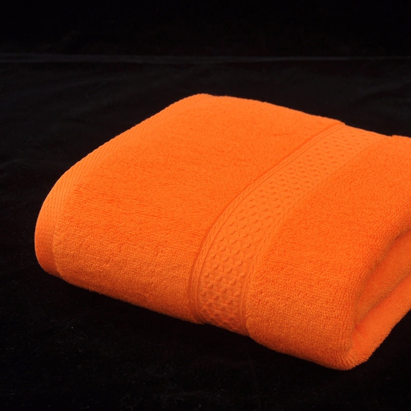 Plain Cotton Bath Towel Soft Absorbent Household Bath Towel 11 Colors Available|Home Textiles & Towels
