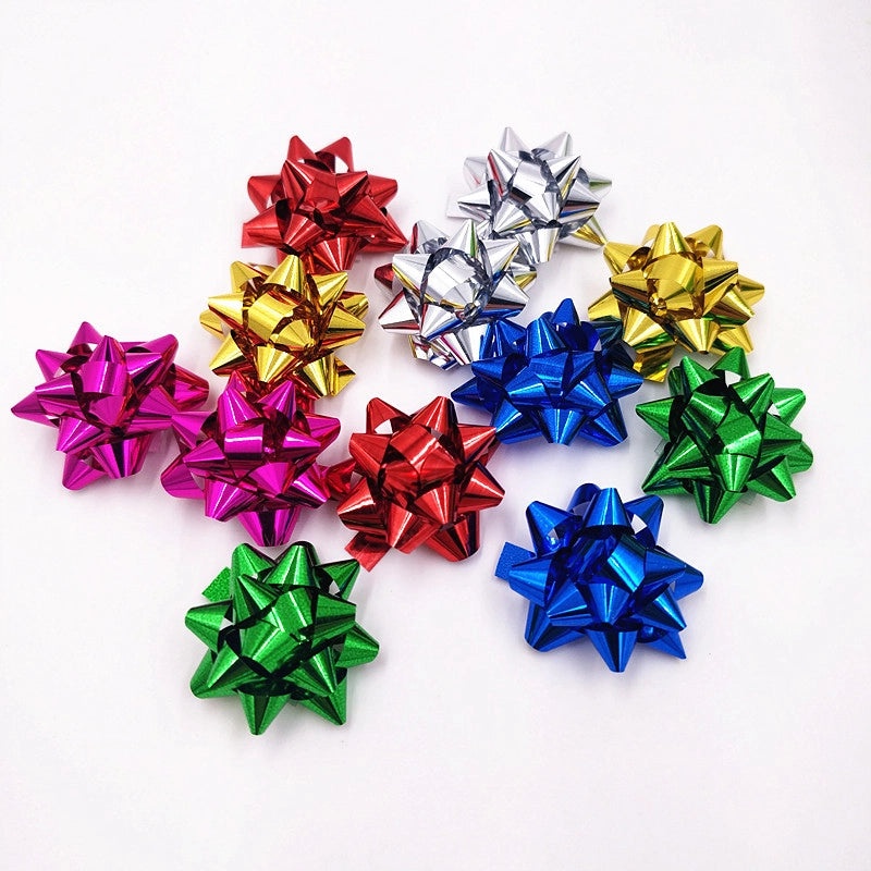 11 Inch Six Color Star Flower Christmas Decoration Bulk Pack 1000 Bags | Holiday Decor