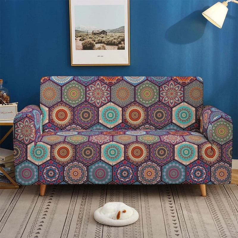 Nordic Style Printed Chemical Fiber Sofa Cover | Home Decor & Furniture Accessories