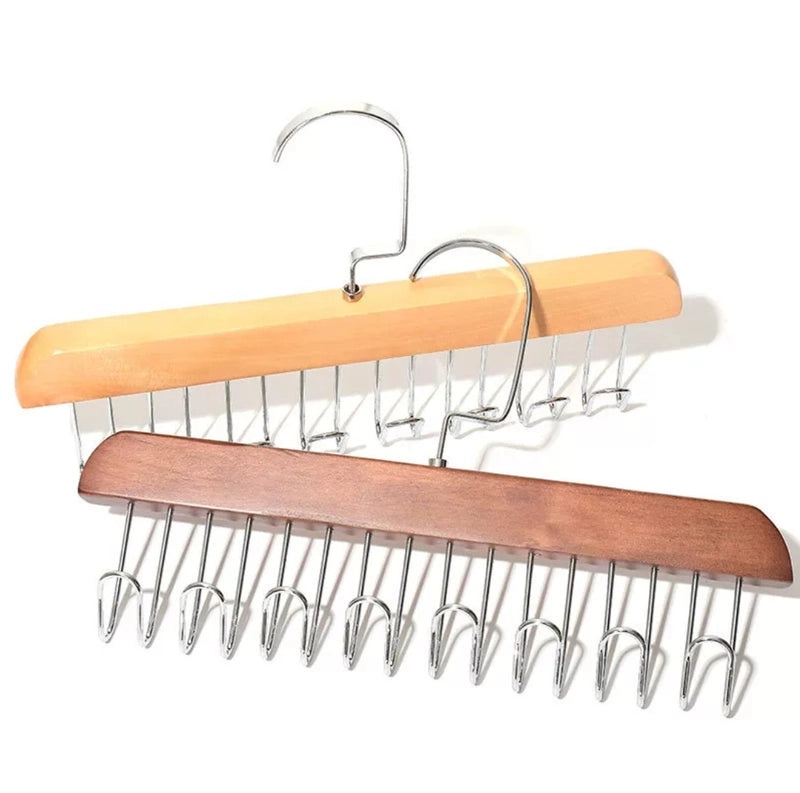 Multifunctional Wooden Hanger for Underwear Vest Tie Solid Wood Drying Rack Dormitory Clothing Organizer|Home & Living