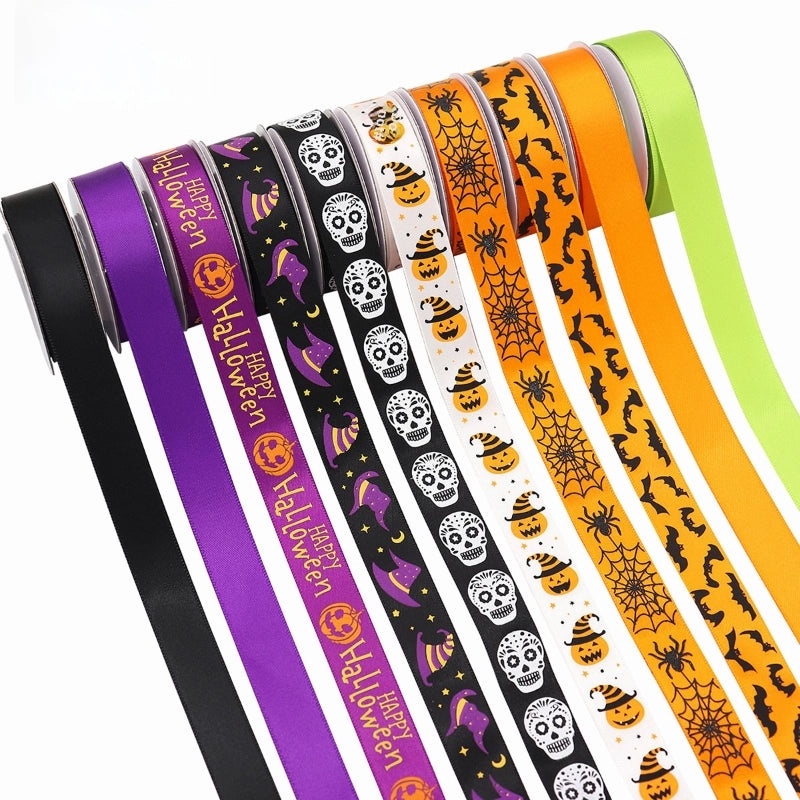 All Saints Halloween Ribbon Set for DIY Bow Decoration and Gift Packaging|Craft Supplies & Ribbon