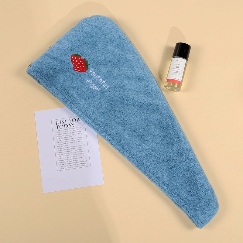 Super Absorbent Coral Fleece Ladies Quick-Dry Turban Cap Double-Layer Shower Hair Towel|Bath Accessories