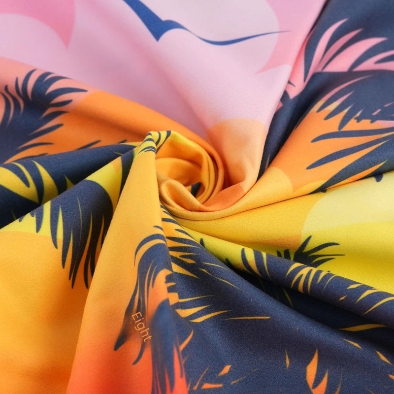 Double-sided Velvet Quick-dry Printed Beach Towel Custom Gym Yoga Sweat Towel|Beach Towels & Gym Accessories