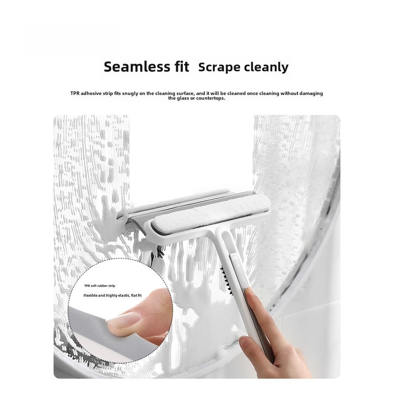 FaSoLa Multifunctional Window Cleaning Tool 4-in-1 Glass Scraper Brush Wiper | Home Cleaning Supplies