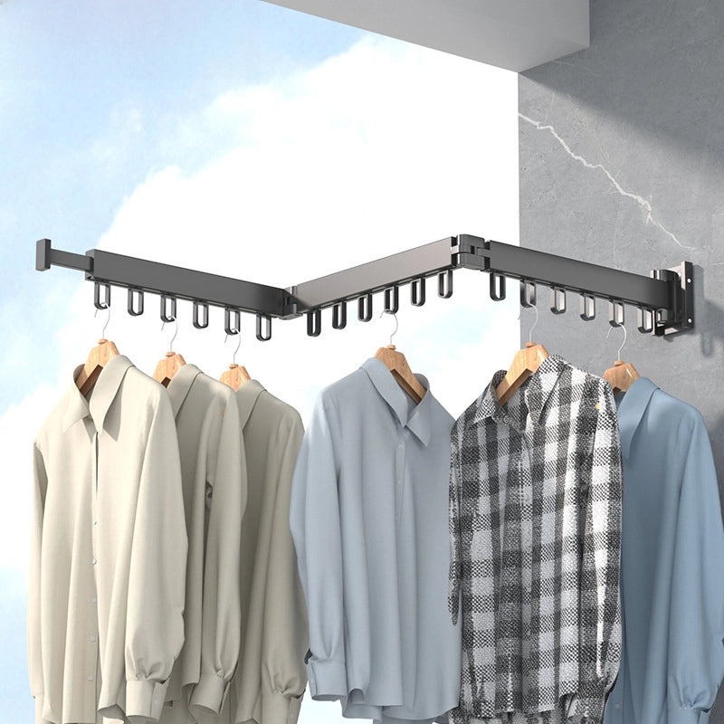 Invisible Telescopic Wall-Mounted Folding Drying Rack for Indoor Clothes and Quilts|Home & Living/Storage & Organization