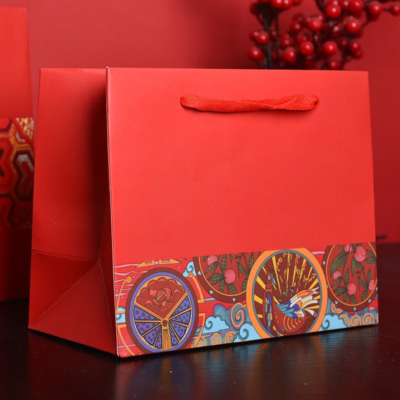 Exquisite White Cardboard Gift Bag with Double Ribbon Handles for Candy Packaging | Gift Bags & Packaging