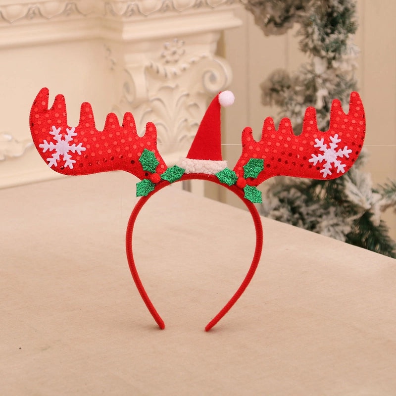 Christmas Snowman and Reindeer Antler Hair Bands Nonwoven Party Accessories|Festive Party Supplies