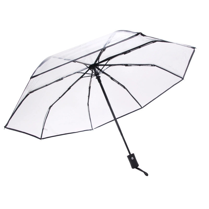 Cute Transparent Cartoon Umbrella Thickened Clear Student Rain Gear for Outdoor Photoshoot | Umbrellas & Rain Gear