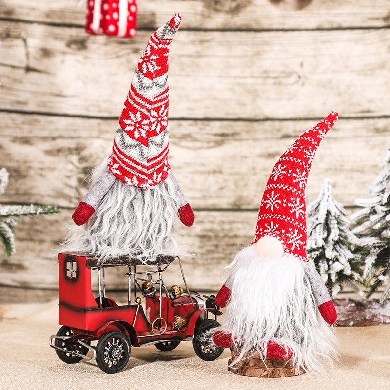 Christmas Faceless Rudolph Doll with Pointed Hat for Home and Mall Window Decor|Christmas Decorations