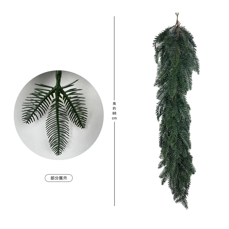 Christmas Snowflake Pine Cone Rattan Garland Hanging Door and Wall Decoration | Christmas Home Decor