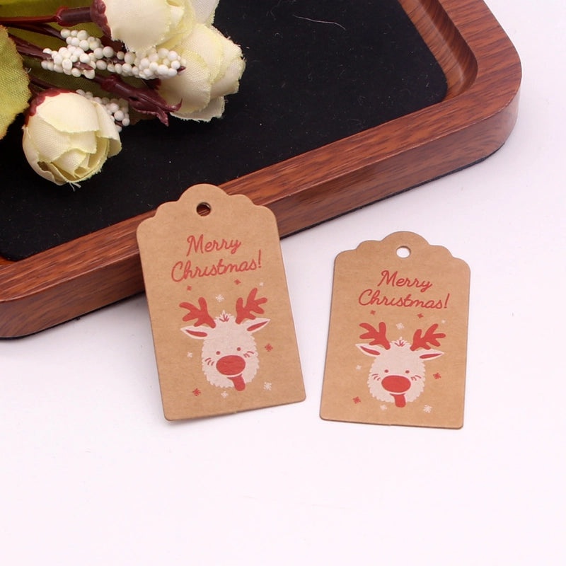 100 PCS Christmas Jewelry Packaging Cards Minimalist Letter Design|Jewelry Packaging Supplies