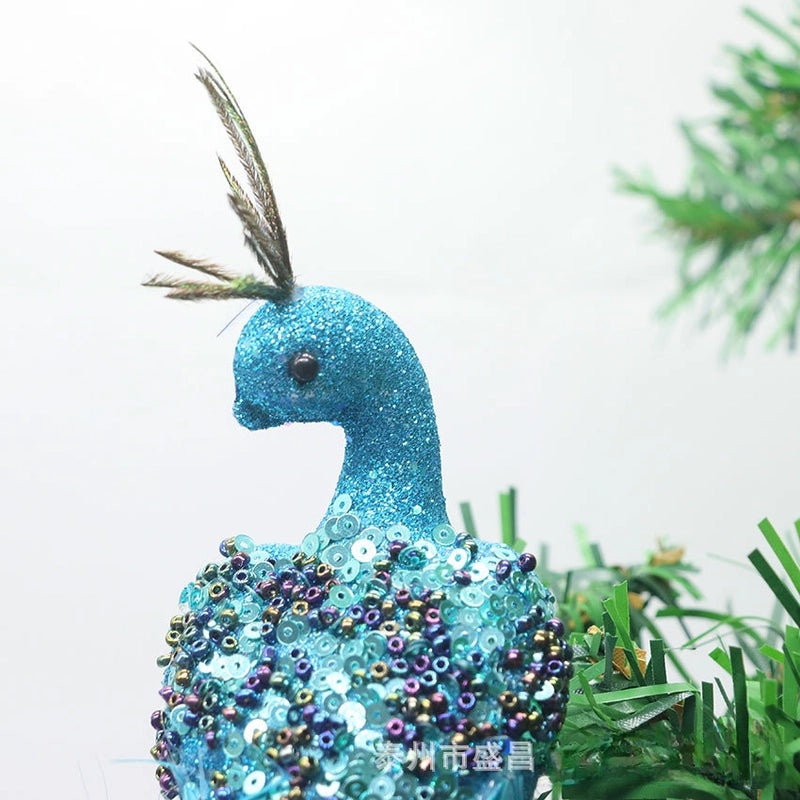 Holiday Peacock Feather Christmas Tree Ornament Pendant|Home Décor & Seasonal Decorations