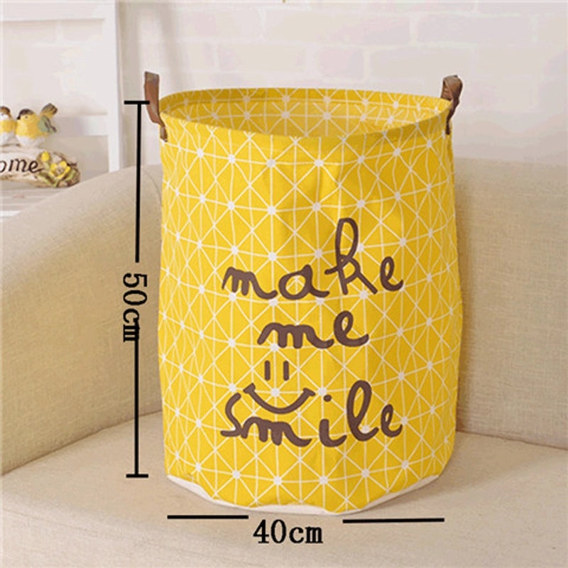 Geometric Animal Print Cotton Linen Storage Basket Minimalist Style|Home Storage & Organization