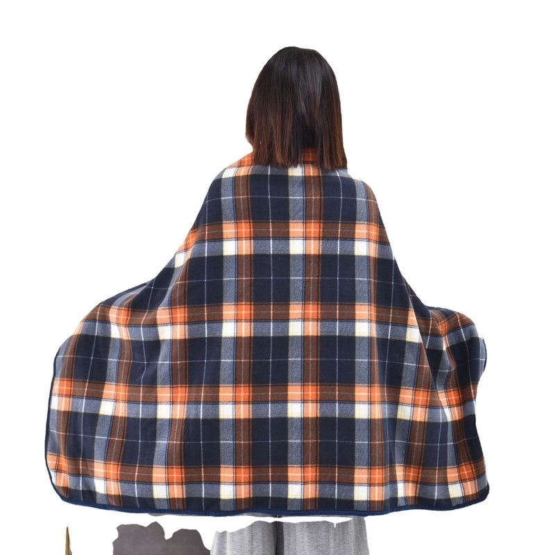 Cozy Plaid Polyester Throw Blanket for Home Decor | Home & Living Textiles