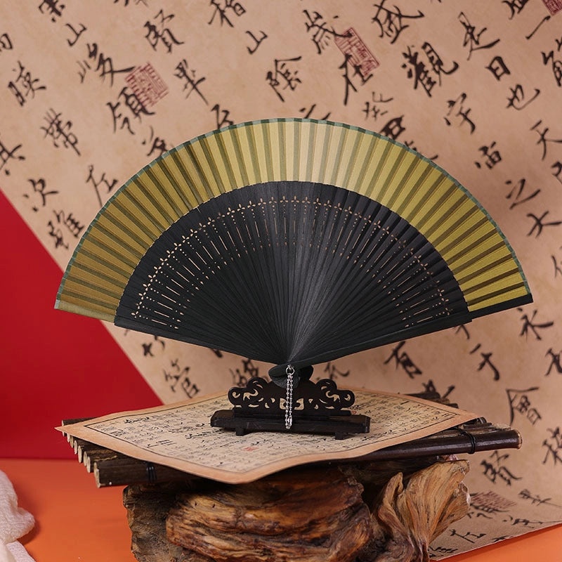 Chinoiserie Raw Silk Solid Color Fans for Heating & Decoration|Home & Living Fans & Cooling Accessories