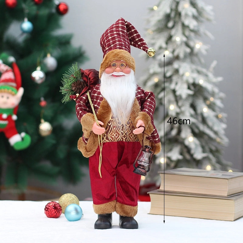 Christmas 18 Inch Santa Claus Doll Standing or Sitting Christmas Decoration Gift Ornaments|Holiday Decorations