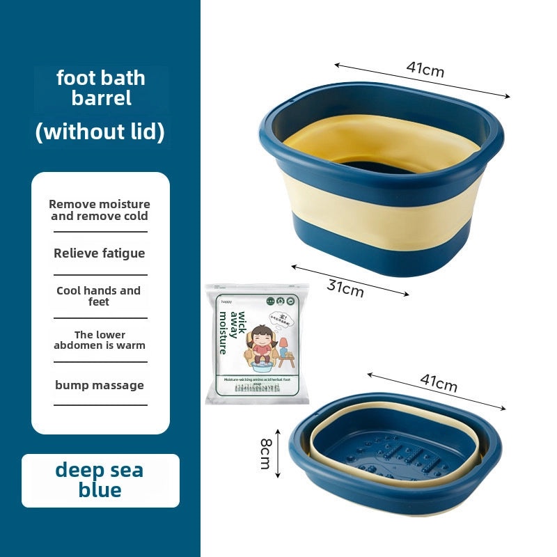 Foldable Silicone Foot Bath Bucket for Home Use | Foot Care & Massage Accessories