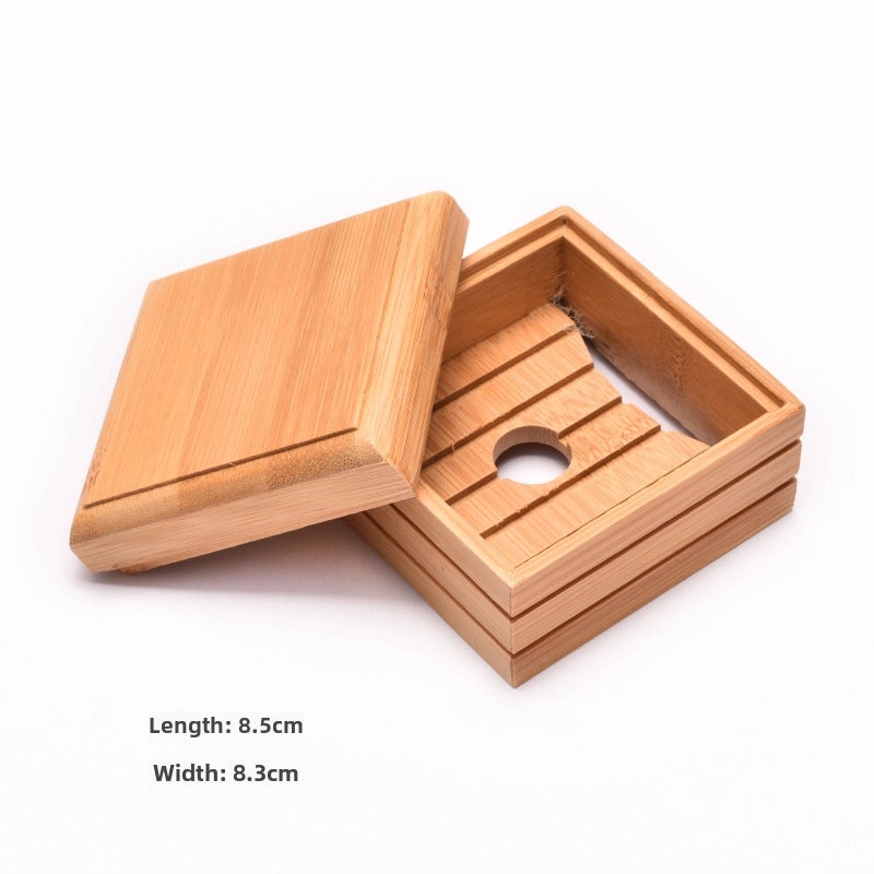 Bamboo Soap Dish with Drainage for Bathroom Hotel Use Simple Wooden Soap Tray Household Eco-friendly Design|Home & Kitchen > Bath > Bath Accessor