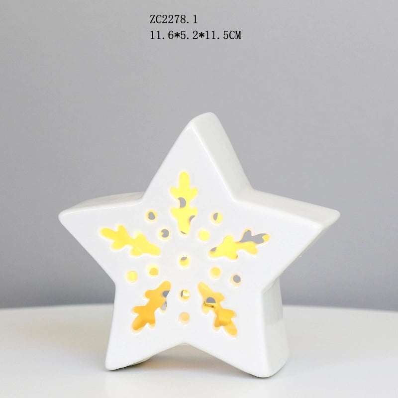 Creative Ceramic LED Night Light Small House Ambient Lamp Decorative Ornament|Home Decor Lighting